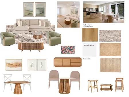 Lounge + Dining Room Interior Design Mood Board by IIDR Interior Design