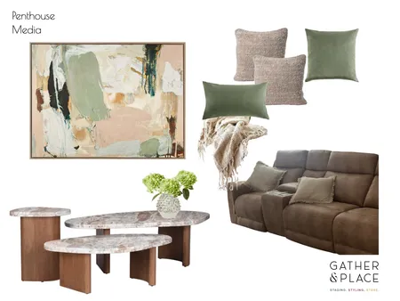 Penthouse Media Interior Design Mood Board by Gather & Place