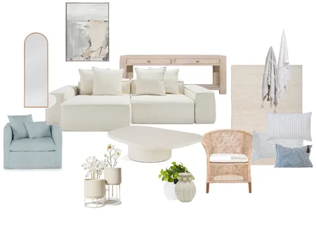Coastal Living Room Mood Board Interior Design Mood Board by carolynporteous