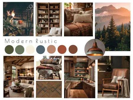 Modern Rustic Style Interior Design Mood Board by amartello823@gmail.com
