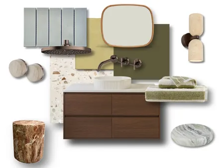 Mid Century Modern Bathroom Interior Design Mood Board by Muse Design Co