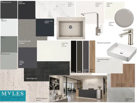 Farahanaz - Commercial Project - Darker Tone Finishes Interior Design Mood Board by Stacey Myles