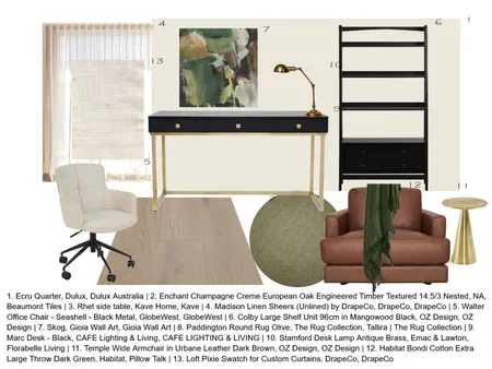 Module 9 Study Interior Design Mood Board by Hibakamal
