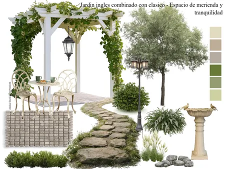 MoodBoard Jardin ingles combinado con clasico Interior Design Mood Board by Abruu