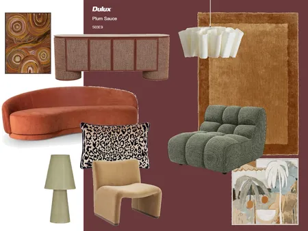 Eclectic Sample Board - mod 3 Interior Design Mood Board by etindale