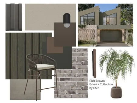 Rich Browns Exterior Collection Interior Design Mood Board by CSR Limited