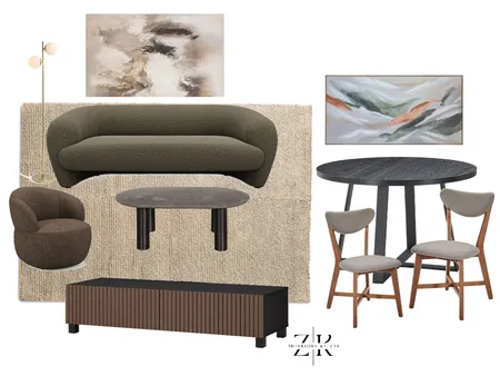 Urban Warmth Open Plan Interior Design Mood Board by Interiors By Zai