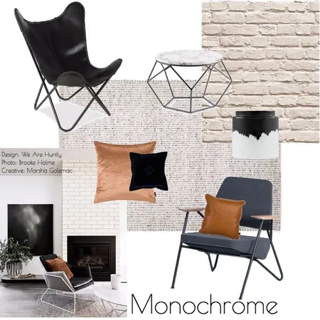 Monochrome Interior Design Mood Board by k_b on Style Sourcebook