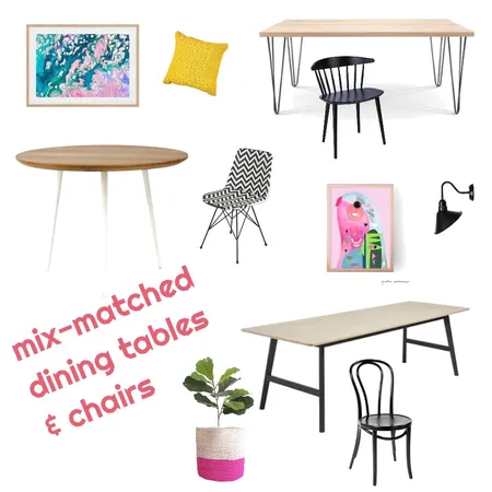 mix-match dining table &amp; chairs Interior Design Mood Board by akelacollections on Style Sourcebook