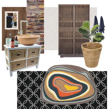 Cozy Ethnic Bathroom Interior Design Mood Board by afterworkdiy on Style Sourcebook
