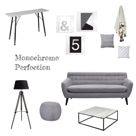 Monochrome Perfection Interior Design Mood Board by stilettosbricks on Style Sourcebook