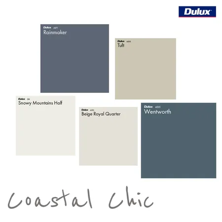 Dulux Coastal Chic Colour Palette Interior Design Mood Board by Dulux Australia on Style Sourcebook