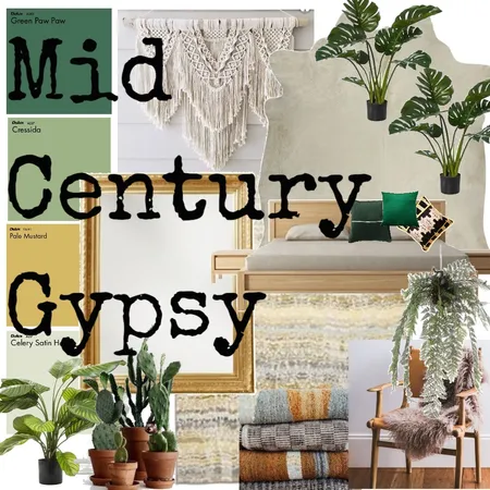 Mid Century Gypsy Interior Design Mood Board by Petajanedoe on Style Sourcebook