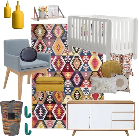 Bohemian 70s Nursery. Interior Design Mood Board by Krysti-glory90 on Style Sourcebook