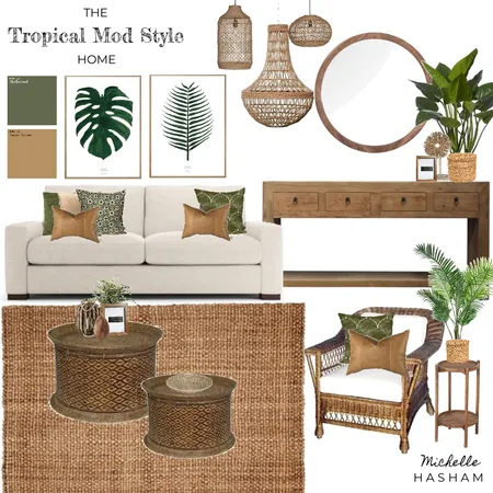 The Tropical Style Home Interior Design Mood Board by Michelle Hasham on Style Sourcebook