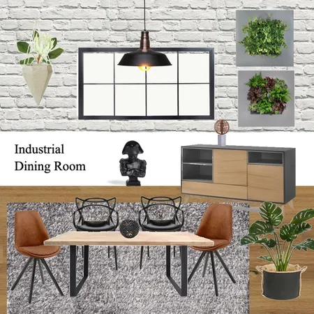 Industrial Dining Romm Interior Design Mood Board by Dreamfin Interiors on Style Sourcebook