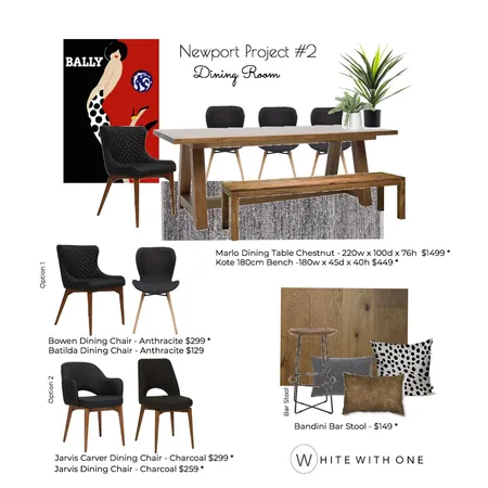 Newport Project - Dining Draft V3 Interior Design Mood Board by White With One Interior Design on Style Sourcebook