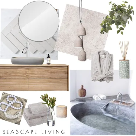 Organic Bathroom Interior Design Mood Board by Seascape Living on Style Sourcebook