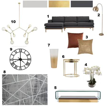 Gold Accent Interior Design Mood Board by Zamazulu on Style Sourcebook