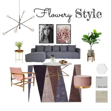 Flowery Style Interior Design Mood Board by InStyle Idea on Style Sourcebook