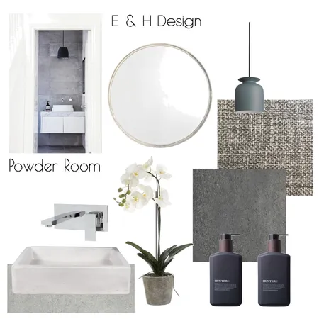 Powder Room Interior Design Mood Board by E & H Design on Style Sourcebook