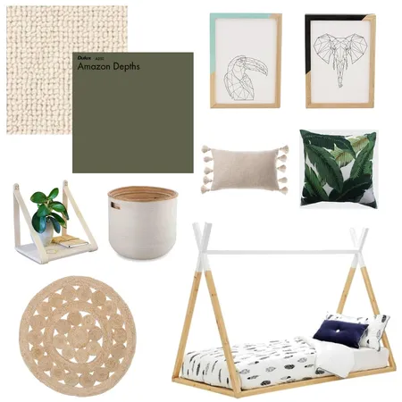 Childrens Jungle Bedroom Interior Design Mood Board by interiorsbyrae on Style Sourcebook