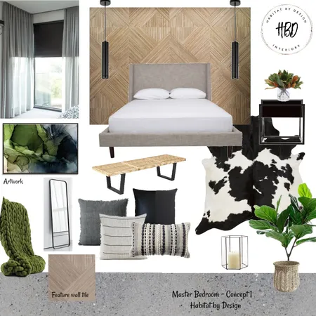 Master Bedroom Concept 1 Interior Design Mood Board by Habitat_by_Design on Style Sourcebook
