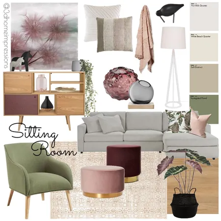 Sitting Room Interior Design Mood Board by 3D Home Impressions on Style Sourcebook