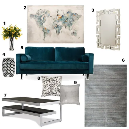 Peacock Interior Design Mood Board by Zamazulu on Style Sourcebook