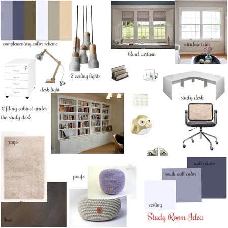 Study Room Mood Board Interior Design Mood Board by Artemisaz on Style Sourcebook