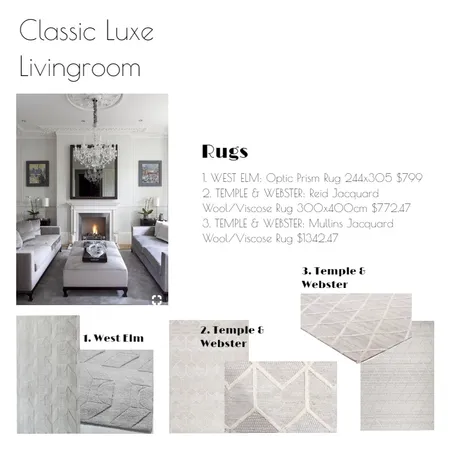 Classic Luxe Living - Rugs Interior Design Mood Board by Flyingmouse inc on Style Sourcebook