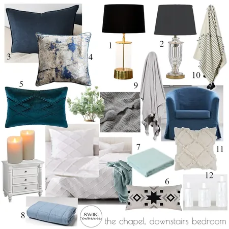 TC DStairs Bedroom Proposal Interior Design Mood Board by Libby Edwards on Style Sourcebook