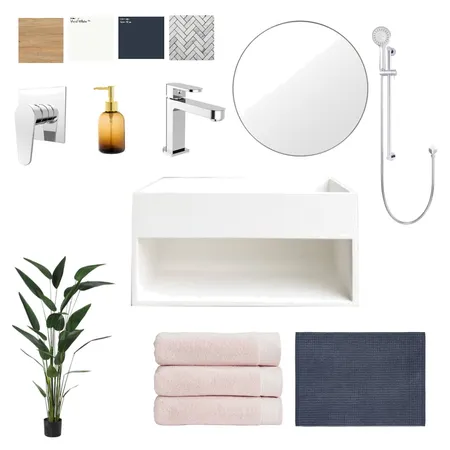 Ensuite Chrome Manutahi Interior Design Mood Board by denanabonana on Style Sourcebook