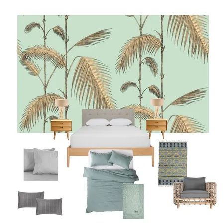 Pastel Green and Straw Yellow Interior Design Mood Board by azzadezign on Style Sourcebook