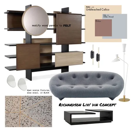 Richardson LIV/ DIN Concept Interior Design Mood Board by dieci.design on Style Sourcebook