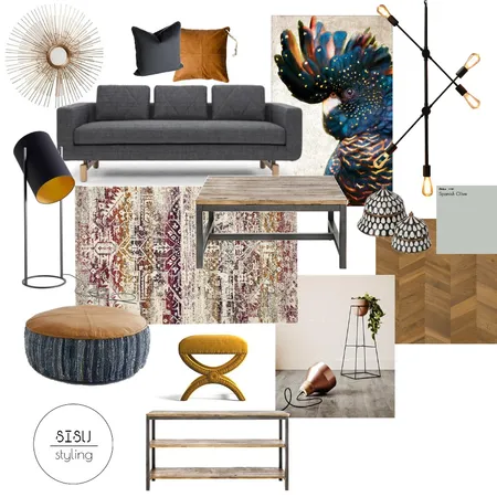 Modern, industrial mustard Interior Design Mood Board by Sisu Styling on Style Sourcebook