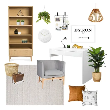 Home Office - Natural Decor Interior Design Mood Board by JessicaFloodDesign on Style Sourcebook