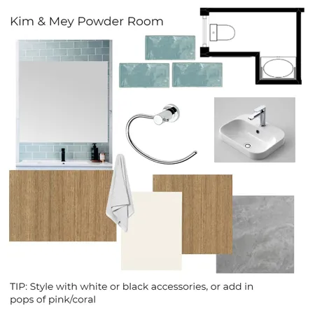 Kim &amp; Mey Powder Room 2 Interior Design Mood Board by Happy House Co. on Style Sourcebook