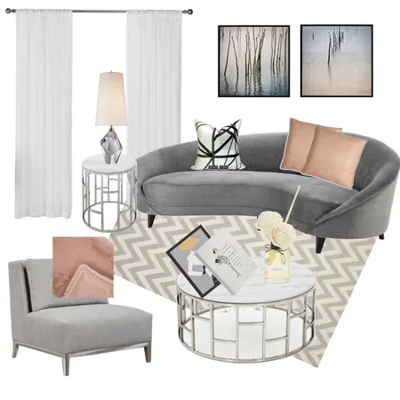 Grey Living Room Interior Design Mood Board by Sahar Ghazale on Style Sourcebook