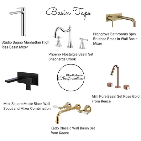 Bathroom Tapware Interior Design Mood Board by Hilite Bathrooms on Style Sourcebook