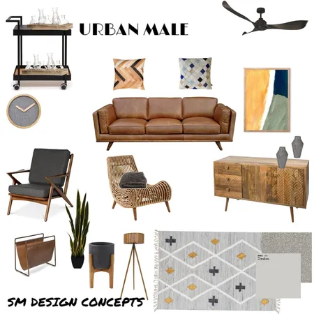 URBAN MALE Interior Design Mood Board by LuvDesign on Style Sourcebook
