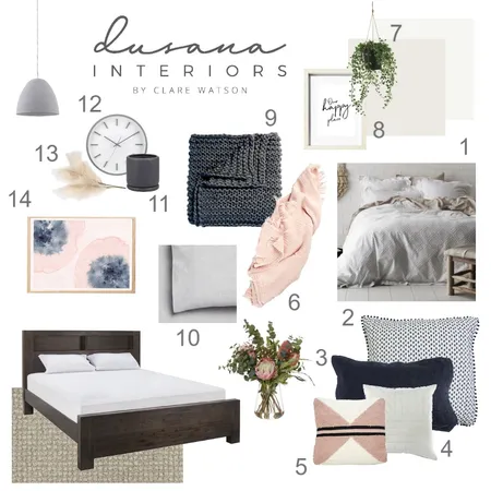 Bedroom 2 Interior Design Mood Board by Dusana Interiors on Style Sourcebook