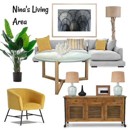 Nina's Living Area Interior Design Mood Board by Ann Margaret Coballes on Style Sourcebook