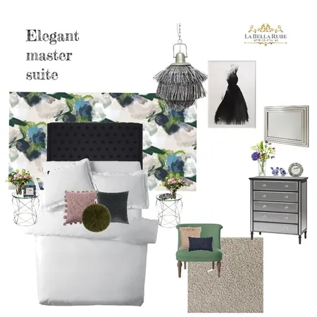 Elegant master bedroom Interior Design Mood Board by La Bella Rube Interior Styling on Style Sourcebook