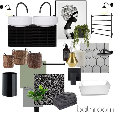 Minimalist boho bathroom concept Interior Design Mood Board by tulanimilan on Style Sourcebook