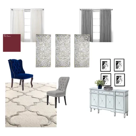 Elle's glam transitional dining room Interior Design Mood Board by almeriwether on Style Sourcebook