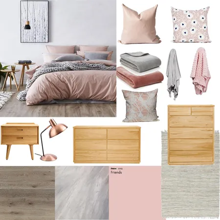 Blush Pink Bedroom Interior Design Mood Board by Kat on Style Sourcebook