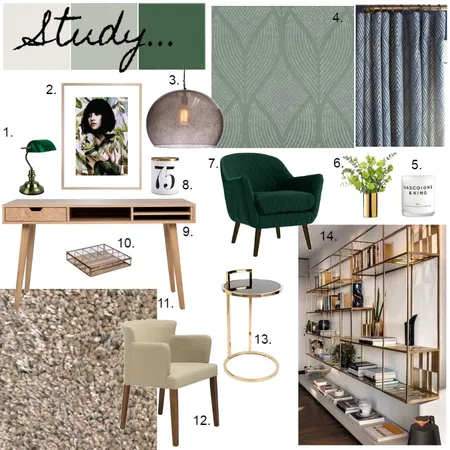 1950's Renovation - Study Interior Design Mood Board by Kiara on Style Sourcebook