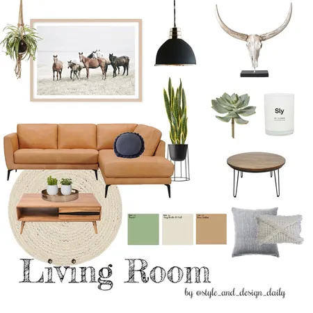 Living Room concept Interior Design Mood Board by thebohemianstylist on Style Sourcebook