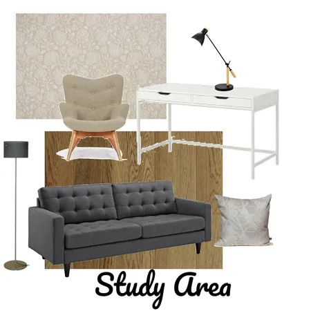 Study Area Interior Design Mood Board by benniejo on Style Sourcebook